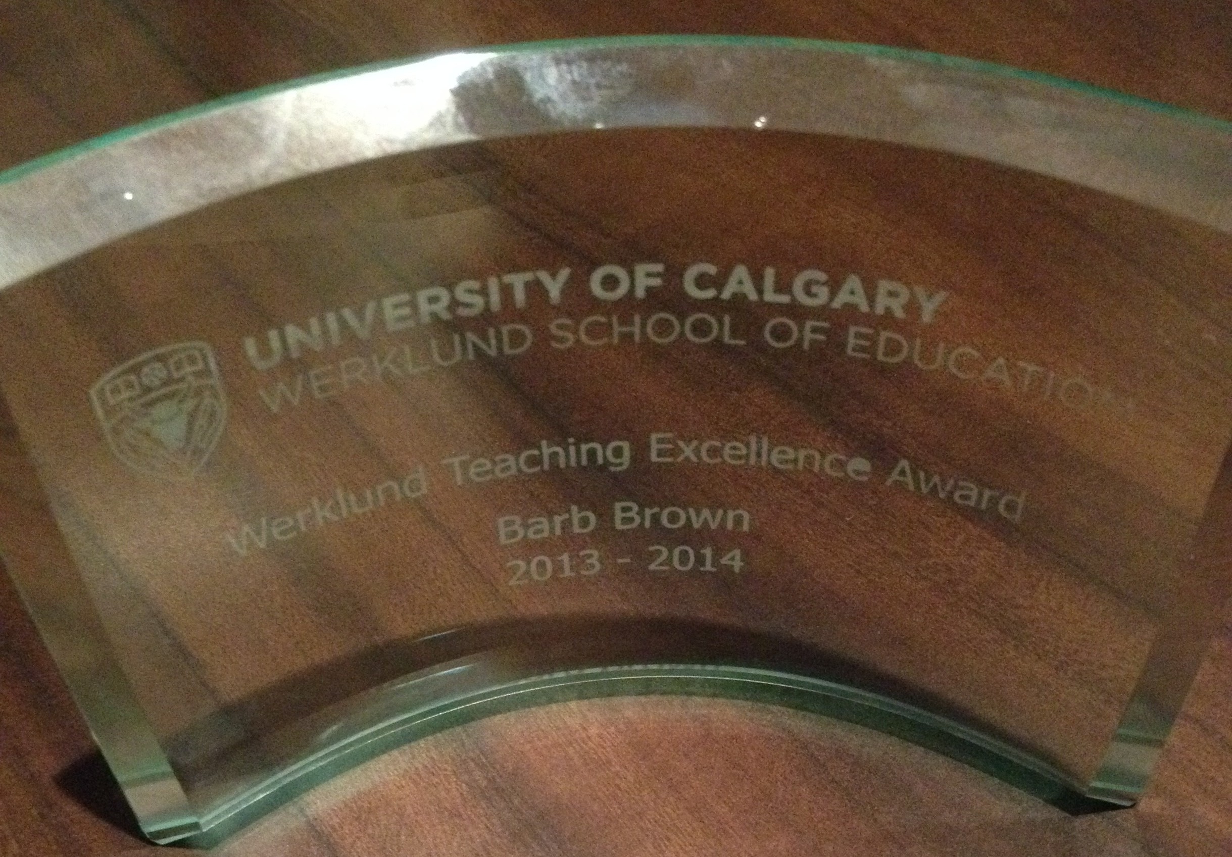 Excellence in Teaching Award